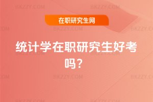 統計學在職研究生好考嗎?