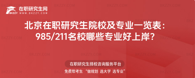 北京在職研究生院校及專業一覽表 北京在職研究生院校及專業一覽表