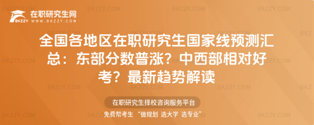 全國各地區在職研究生國家線預測匯總